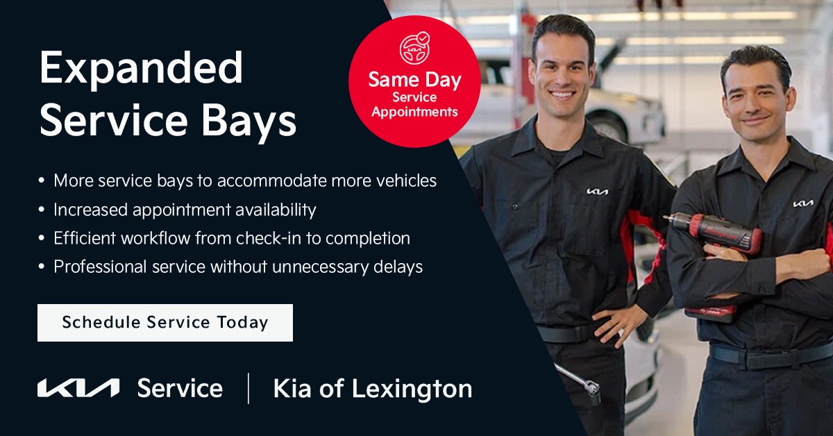 Expanded Service Bays at Kia of Lexington Service, more appointment availability