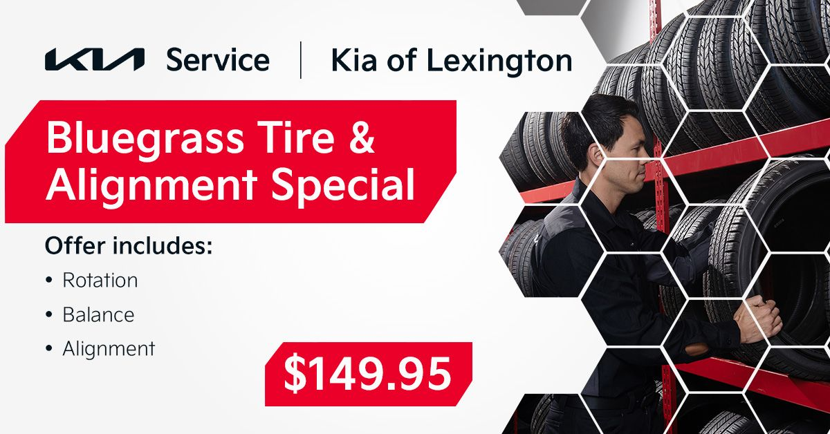 Bluegrass Tire and Alignment Special, rotation, balance, alignment, $149.95
